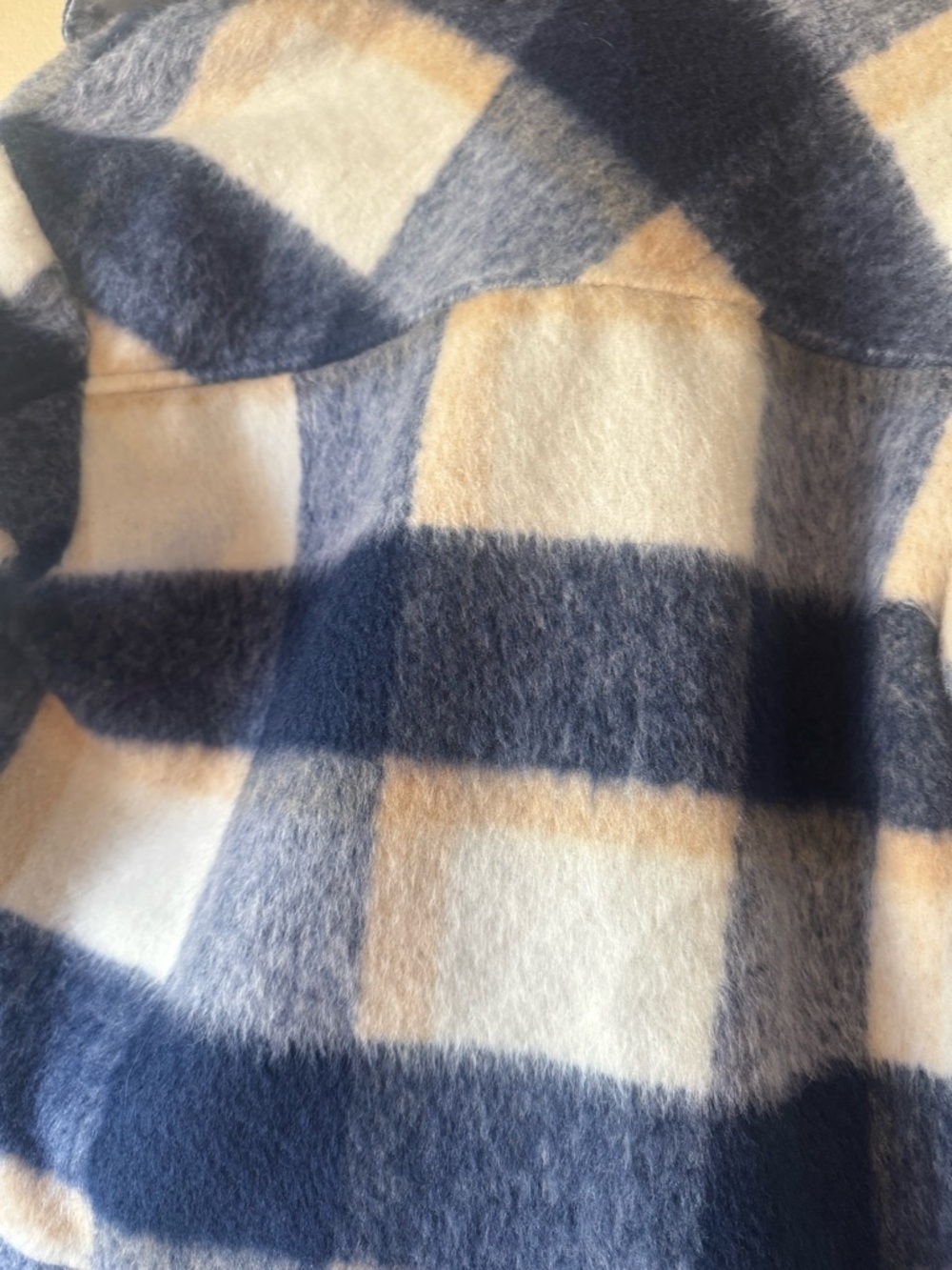 Buffalo - Navy Blue and White Plaid Cropped Jacket - Picture 5 of 7